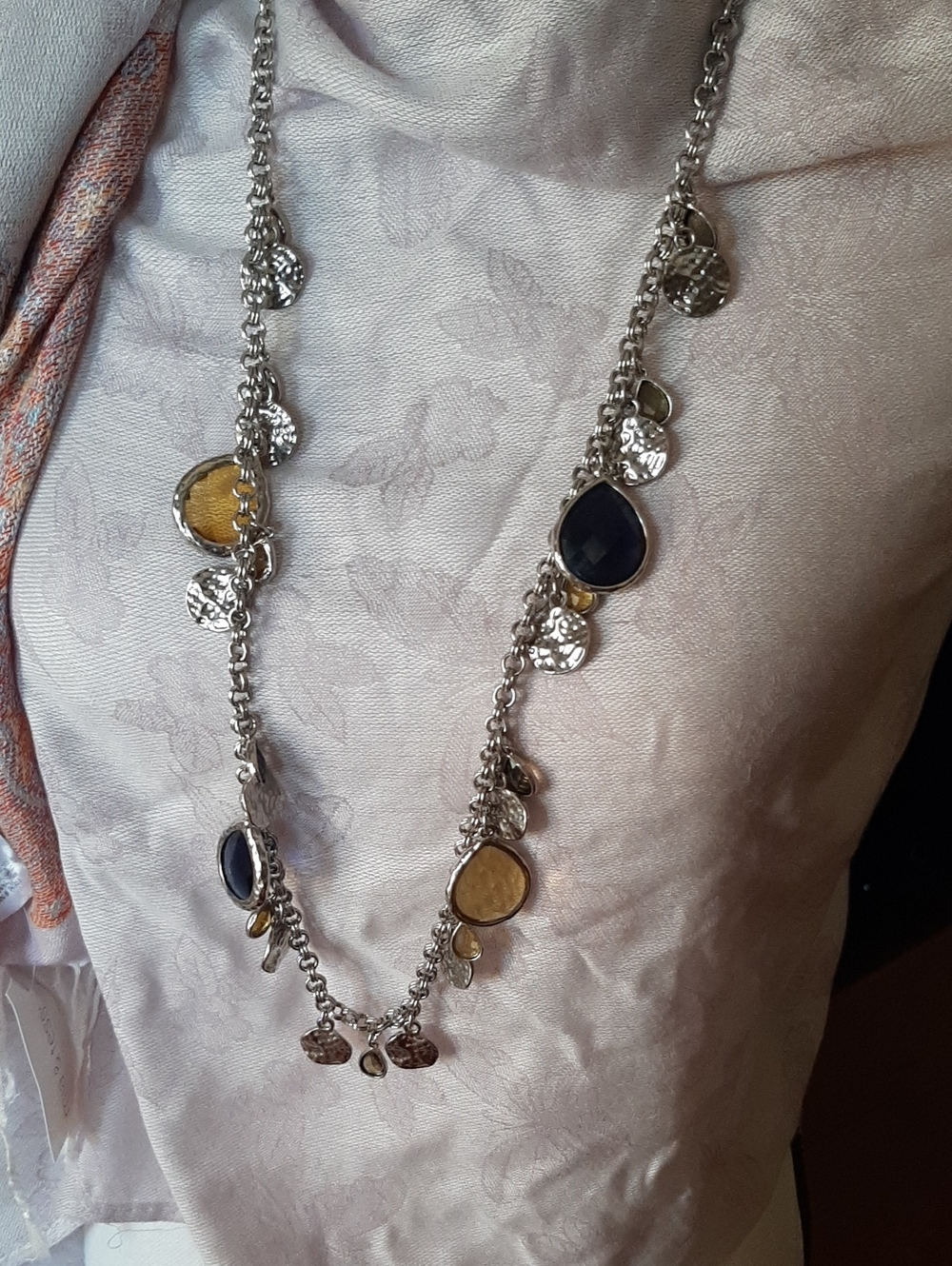 Chico's Vintage Silver-tone Bold Necklace .
